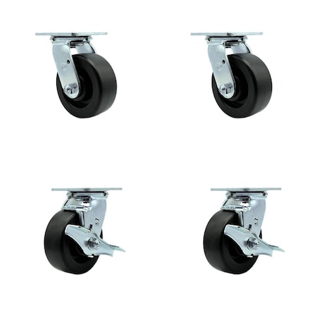 Service Caster Tool Box Caster Wheel Set 5'' Polyolefin Swivel Casters, 4PK TOOL-SCC-30CS520-POR-2-TLB-2